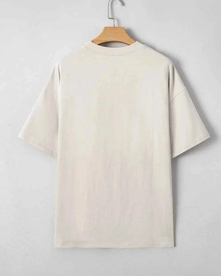 Casual Oversize Bow Drop Shoulder Tunic Casual Tee - Trendsi