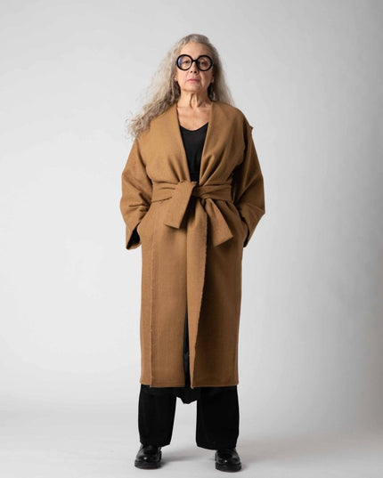 CHIO Extra Long Wool Coat – Timeless Italian Outerwear - Coat - ZEROBARRACENTO