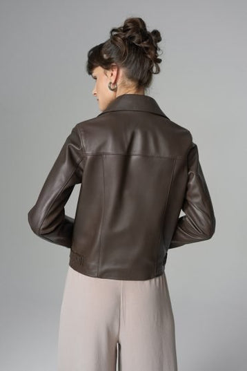 Chocolate Genuine Leather Jacket - Leather Jackets - Buy Me Fur Ltd