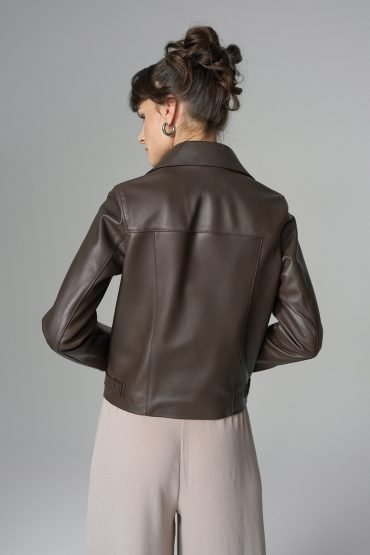 Chocolate Genuine Leather Jacket - Leather Jackets - Buy Me Fur Ltd