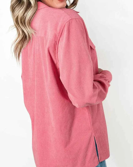 Collared Long Sleeve Shirt for Stylish Comfort - Trendsi