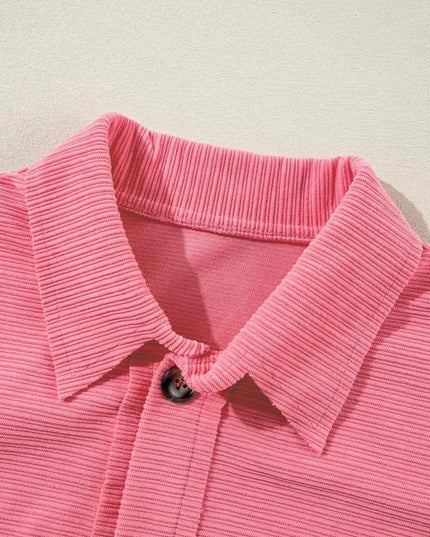 Collared Long Sleeve Shirt for Stylish Comfort - Trendsi