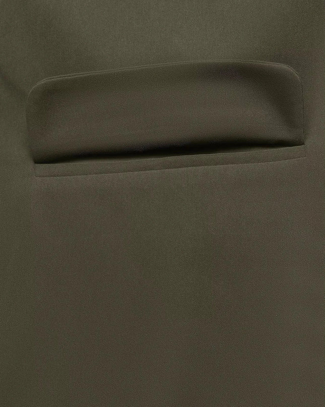 Contrast Collar Button Up Coat - Trendsi