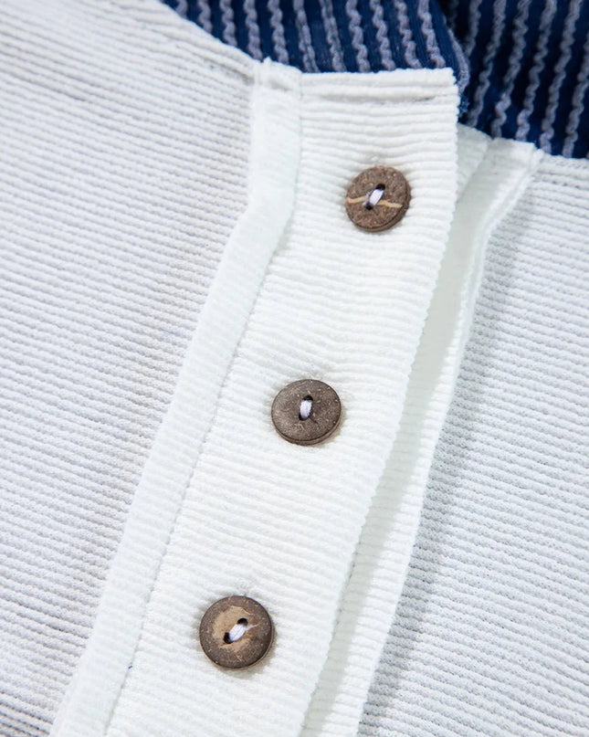 Corded Color Block Drawstring Hoodie - Trendsi