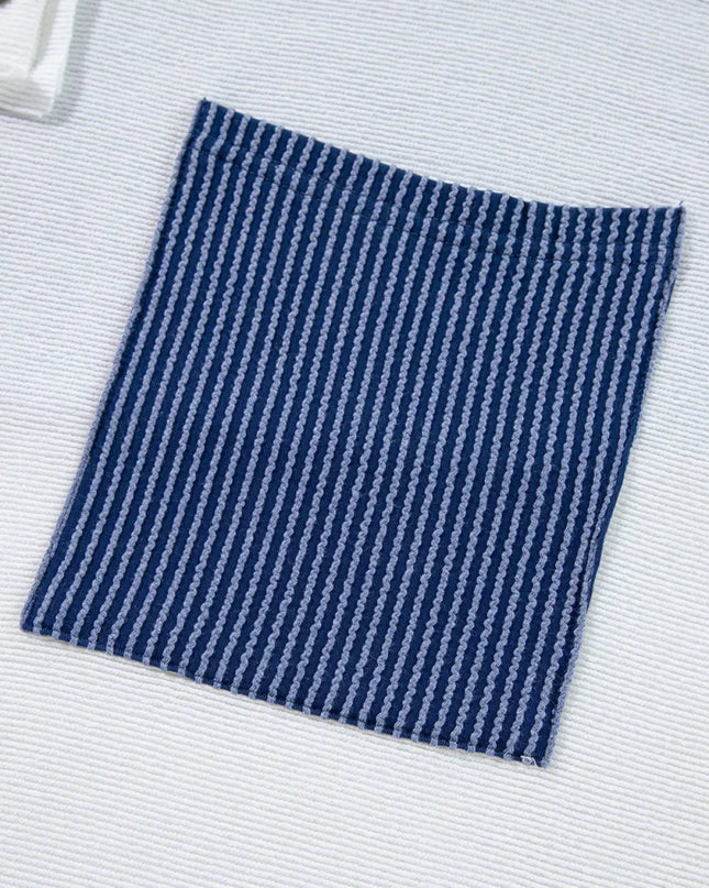 Corded Color Block Drawstring Hoodie - Trendsi