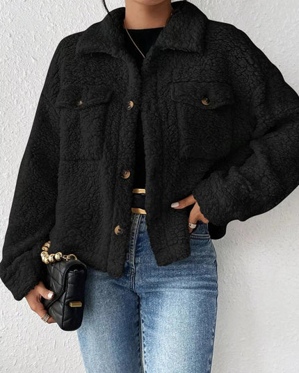 Cozy Sherpa Button - Down Jacket - Trendsi