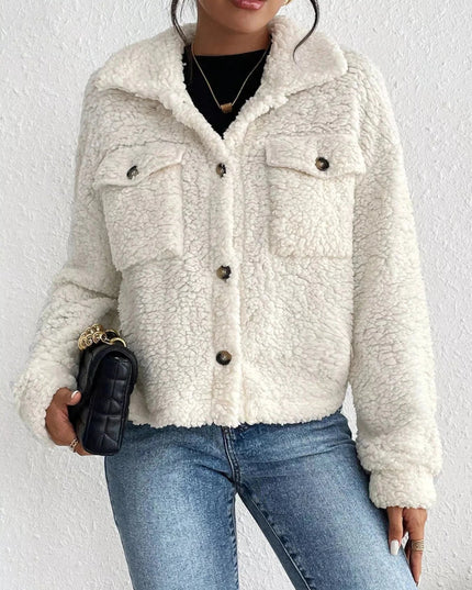 Cozy Sherpa Button - Down Jacket - Trendsi