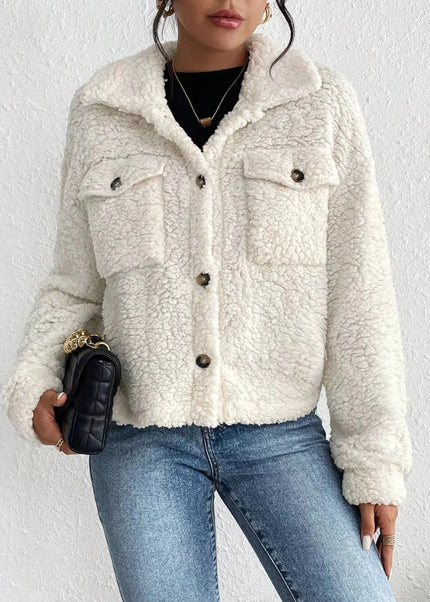 Cozy Sherpa Button - Down Jacket - Trendsi