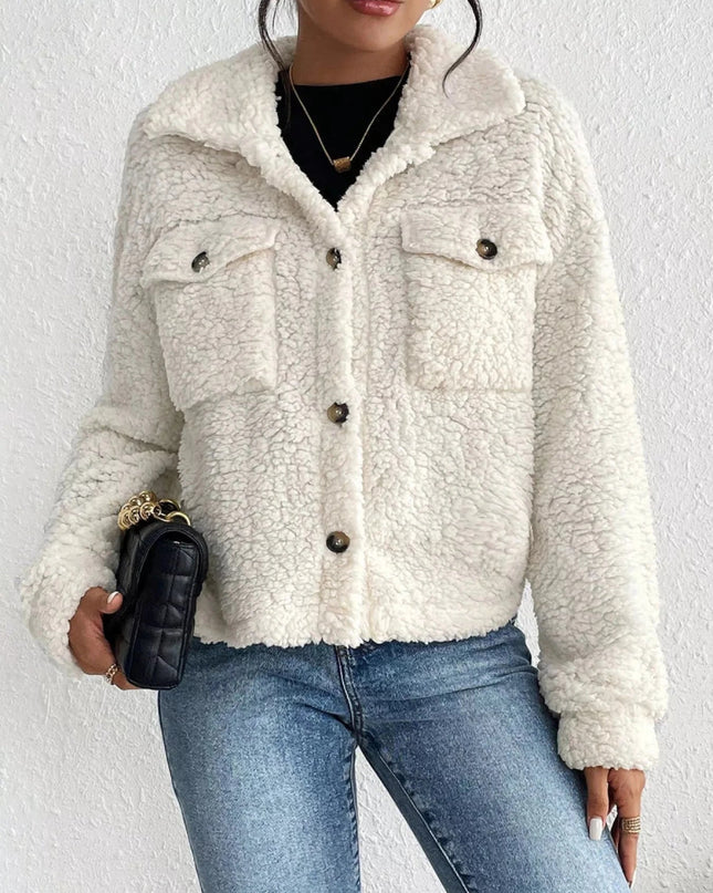 Cozy Sherpa Button - Down Jacket - Trendsi
