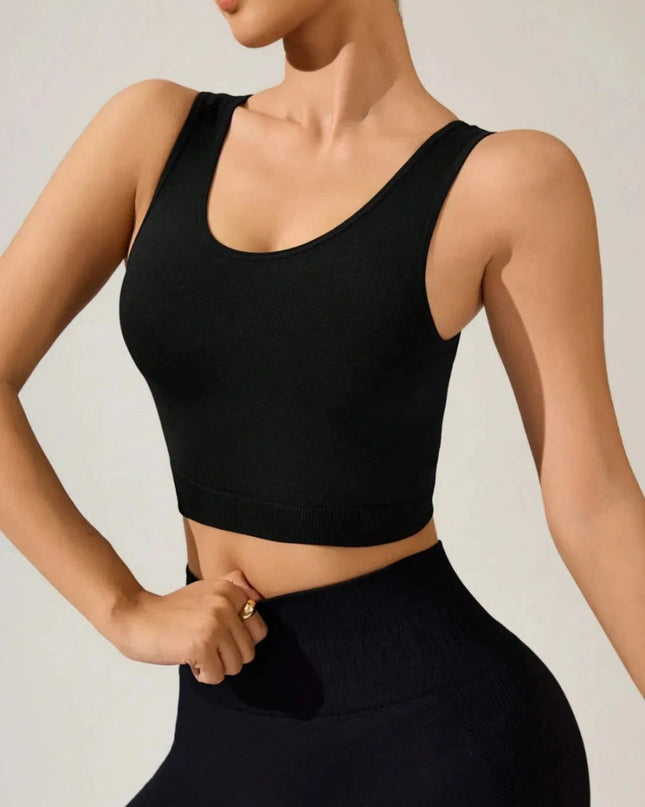 Crisscross Cropped Active Tank - Trendsi