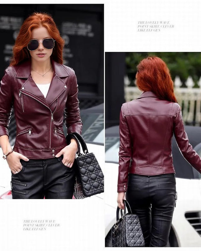 Crista Fall Genuine Leather Motorcycle Jacket for Women - Womens Leather Jacket - Inland Leather Co.