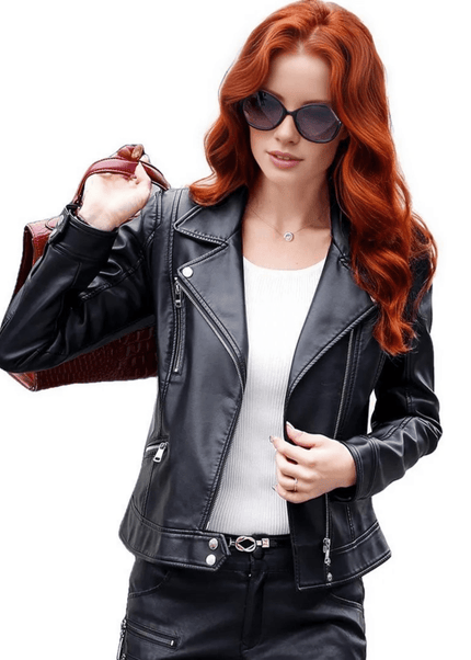 Crista Fall Genuine Leather Motorcycle Jacket for Women - Womens Leather Jacket - Inland Leather Co.