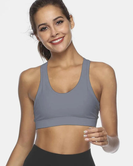 Cutout Scoop Neck Active Tank - Trendsi