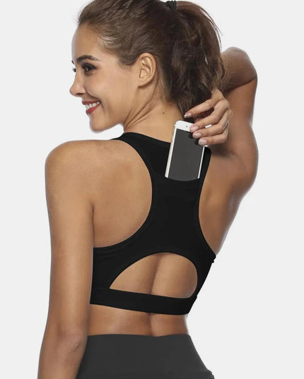 Cutout Scoop Neck Active Tank - Trendsi