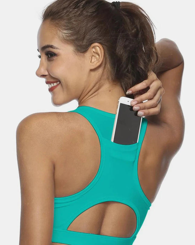 Cutout Scoop Neck Active Tank - Trendsi