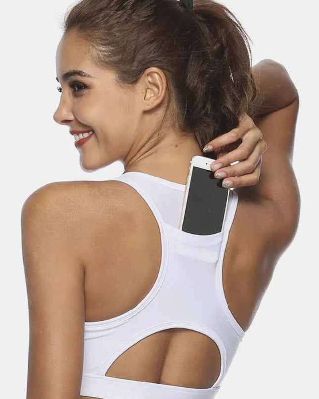 Cutout Scoop Neck Active Tank - Trendsi