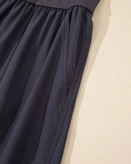 Cutout Square Neck Wide Strap Active Jumpsuit - Trendsi