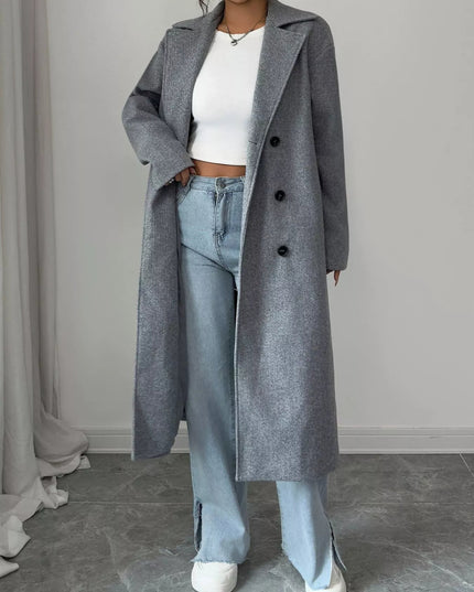 Double-Breasted Longline Coat