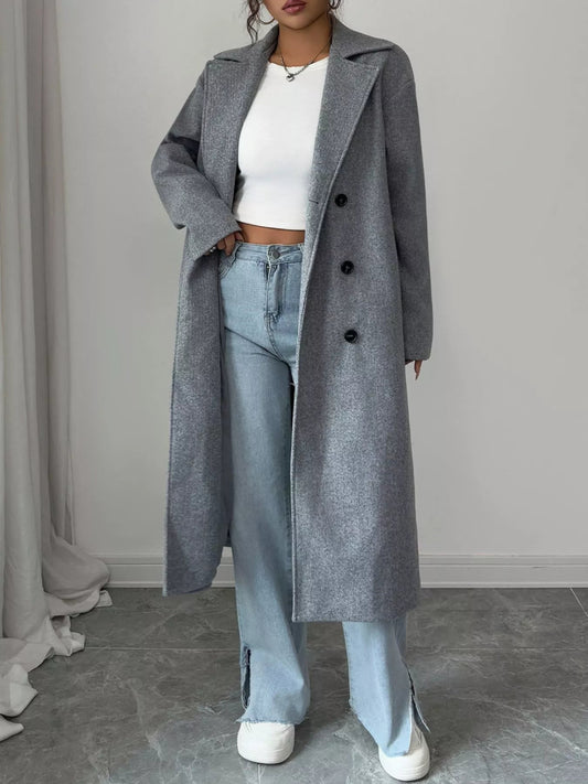 Double-Breasted Longline Coat
