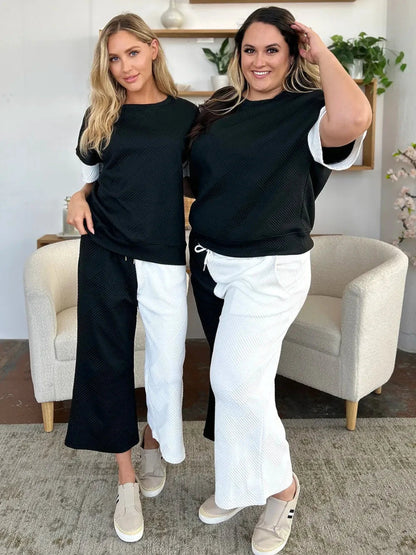 Double Take T-Shirt & Wide Leg Pants Set