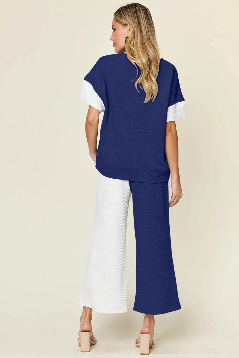 Double Take T-Shirt & Wide Leg Pants Set