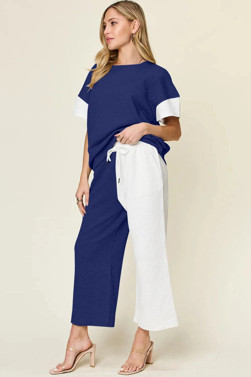 Double Take T-Shirt & Wide Leg Pants Set