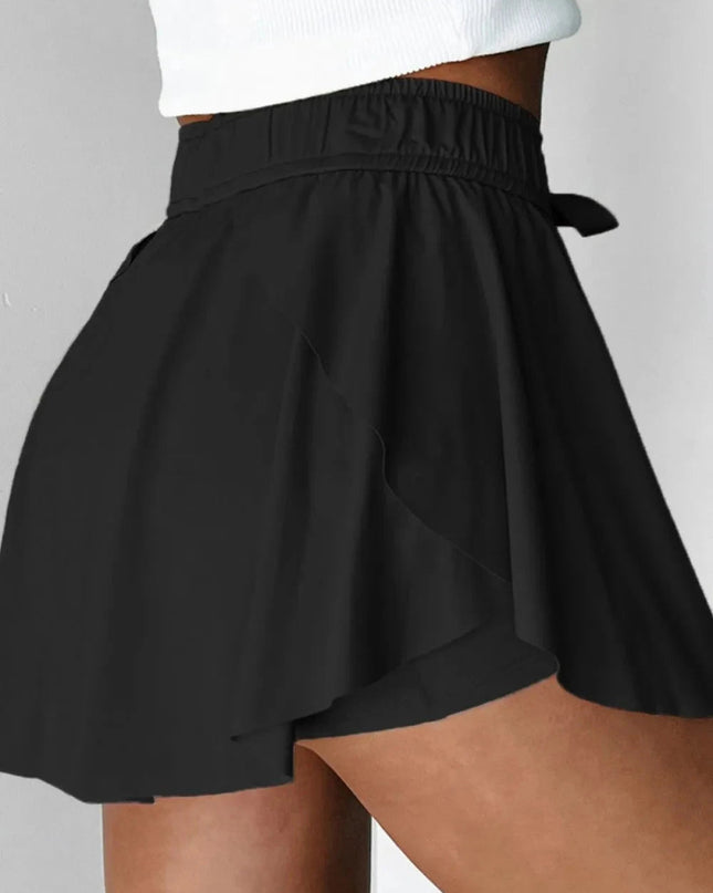 Drawstring Active Skorts - Trendsi