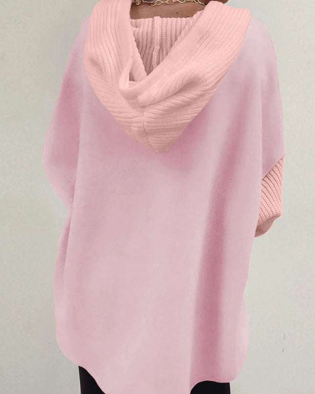 Drawstring Button Front Hoodie - Trendsi