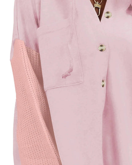 Drawstring Button Front Hoodie - Trendsi