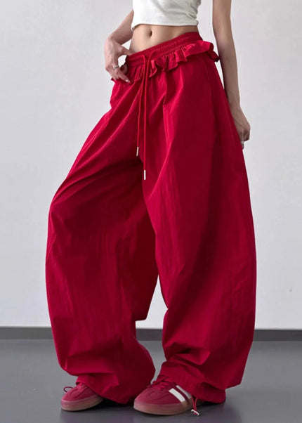 Drawstring Wide Leg Pants - Trendsi