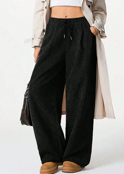 Drawstring Wide Leg Pants - Trendsi