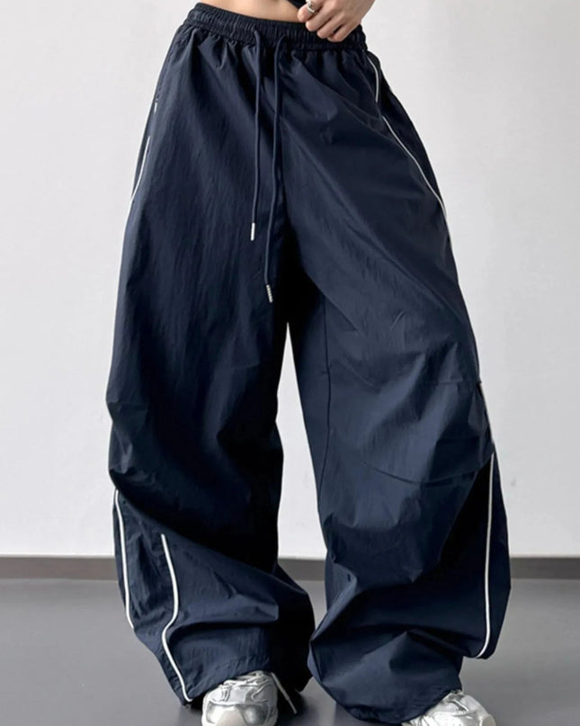 Drawstring Wide Leg Pants - Trendsi