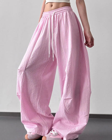 Drawstring Wide Leg Pants - Trendsi