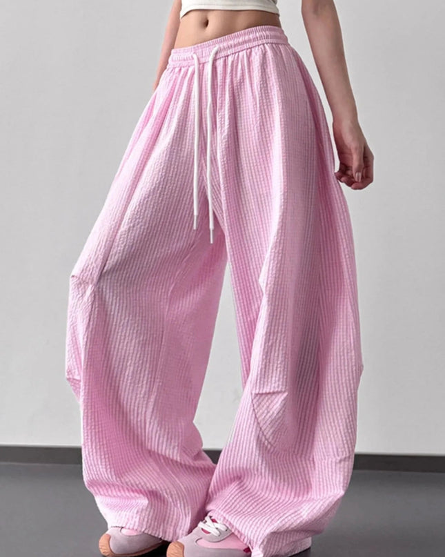 Drawstring Wide Leg Pants - Trendsi