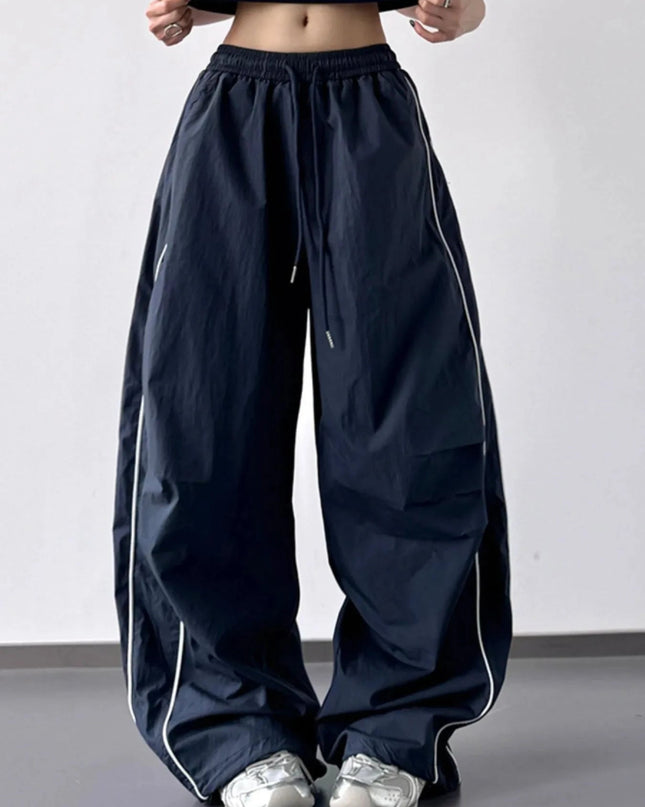 Drawstring Wide Leg Pants - Trendsi