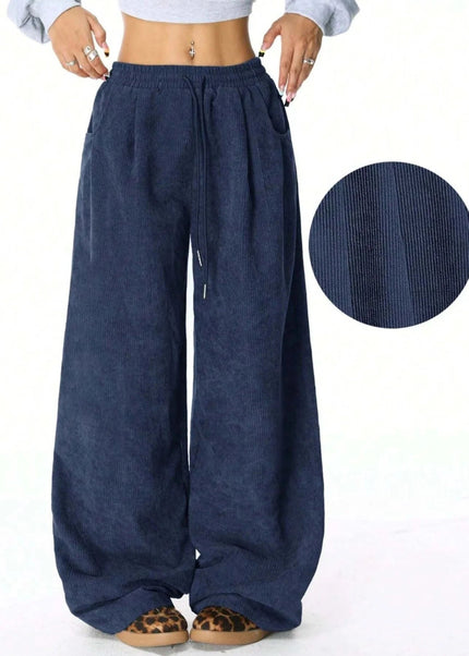 Drawstring Wide Leg Pants - Trendsi