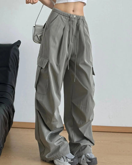 Drawstring Wide Leg Pants - Trendsi