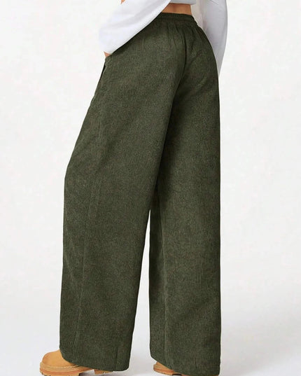 Drawstring Wide Leg Pants - Trendsi