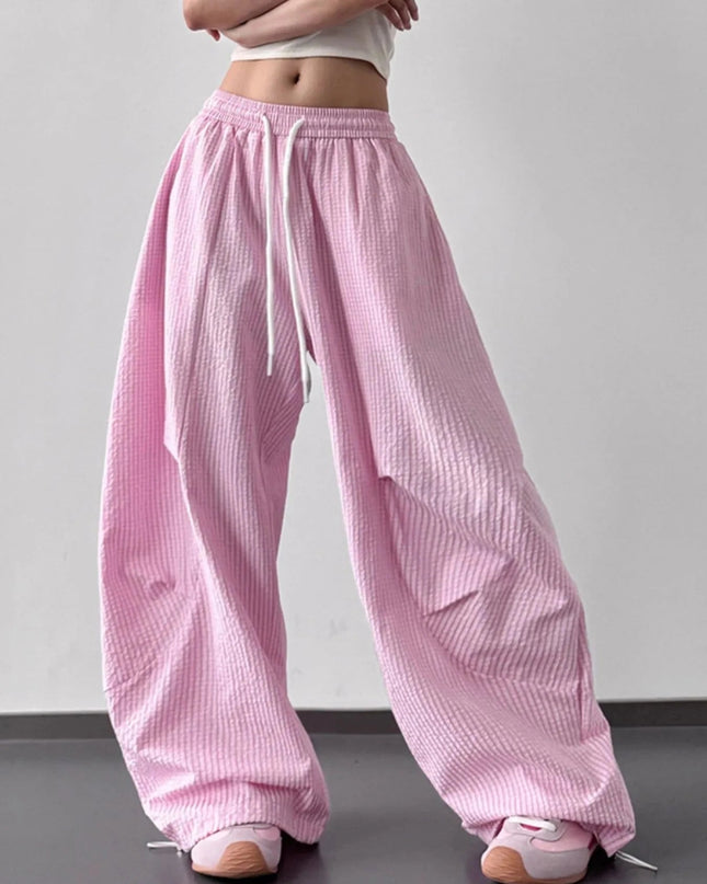 Drawstring Wide Leg Pants - Trendsi