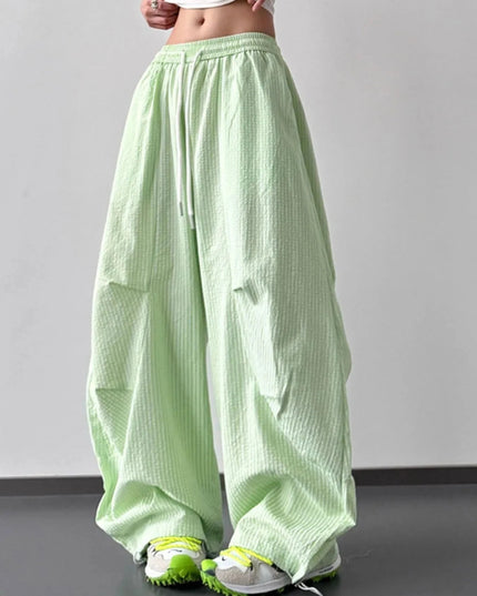 Drawstring Wide Leg Pants - Trendsi