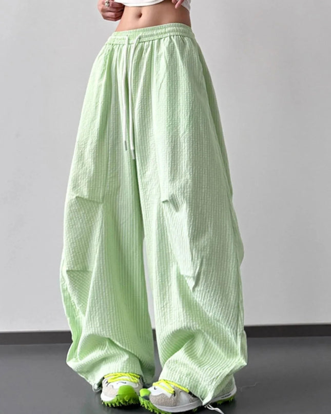 Drawstring Wide Leg Pants - Trendsi