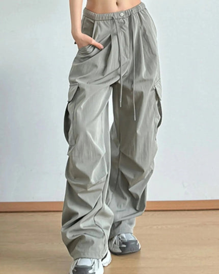 Drawstring Wide Leg Pants - Trendsi