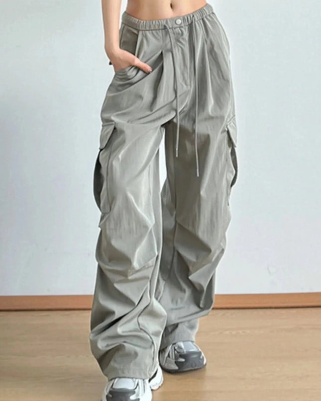 Drawstring Wide Leg Pants - Trendsi