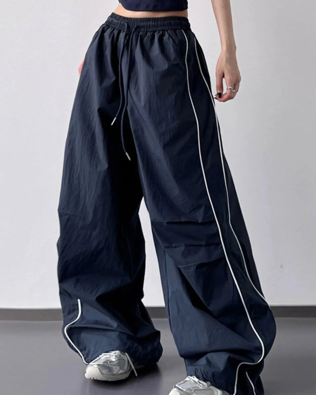 Drawstring Wide Leg Pants - Trendsi