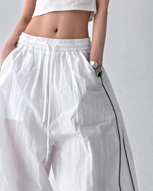 Drawstring Wide Leg Pants - Trendsi