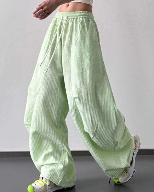 Drawstring Wide Leg Pants - Trendsi