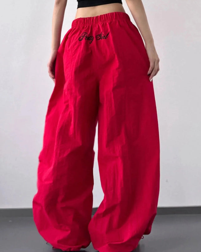 Drawstring Wide Leg Pants - Trendsi