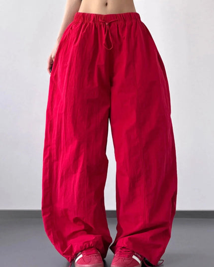 Drawstring Wide Leg Pants - Trendsi