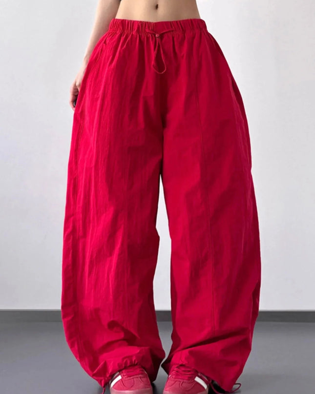 Drawstring Wide Leg Pants - Trendsi