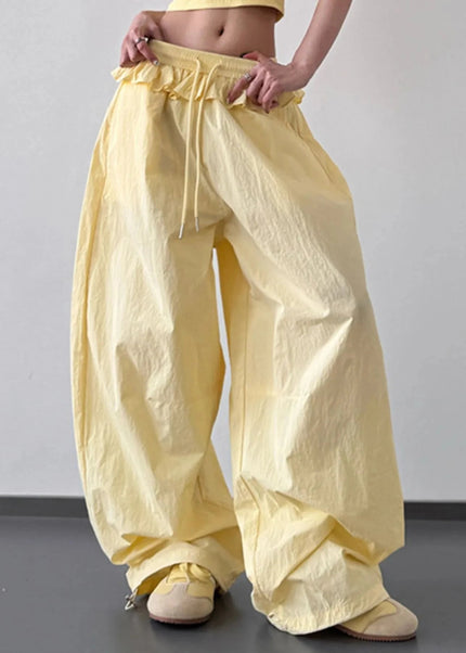Drawstring Wide Leg Pants - Trendsi
